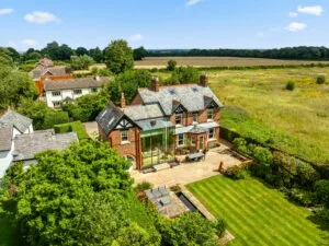 Property Photography Lymm, Cheshire. Aerial Photo of a Luxury Property in Lymm.